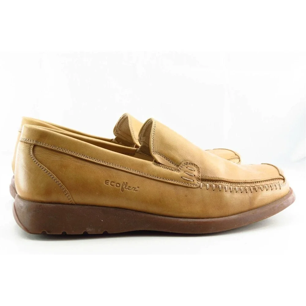 ecoflex by Lacal Shoes Sz 41‎ M Square Toe Brown Loafer Leather Men